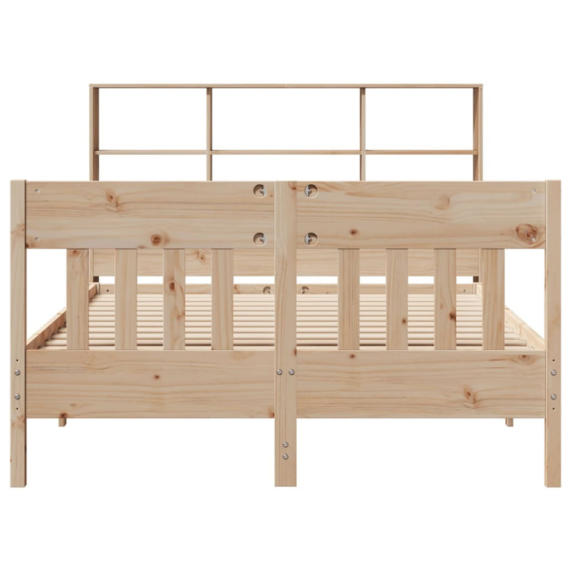 Bed Frame without Mattress 140x200 cm Solid Wood Pine