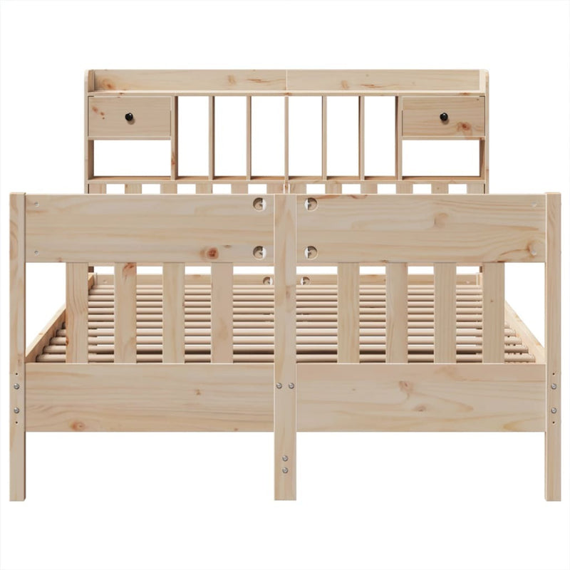 Bed Frame without Mattress 140x200 cm Solid Wood Pine