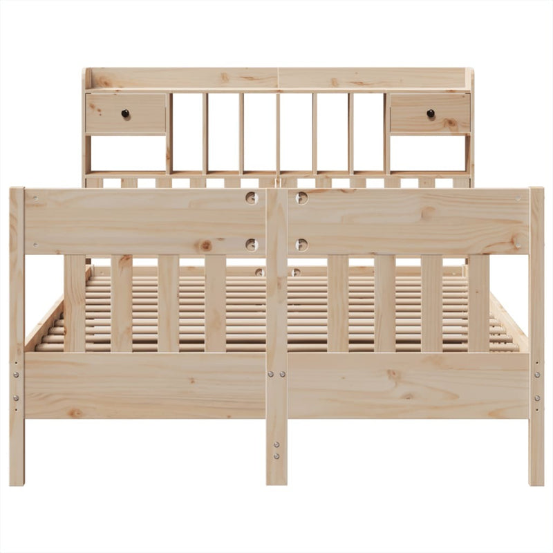 Bed Frame without Mattress 140x190 cm Solid Wood Pine