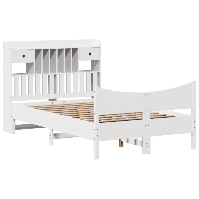 Bed Frame without Mattress White 120x190 cm Small Double Solid Wood Pine