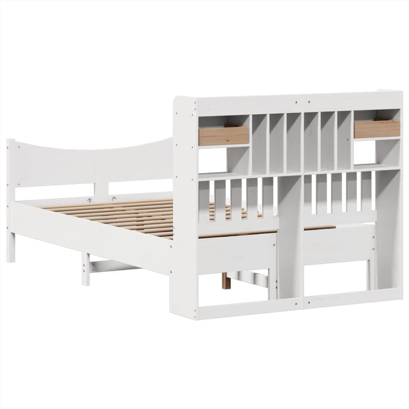 Bed Frame without Mattress White 120x190 cm Small Double Solid Wood Pine