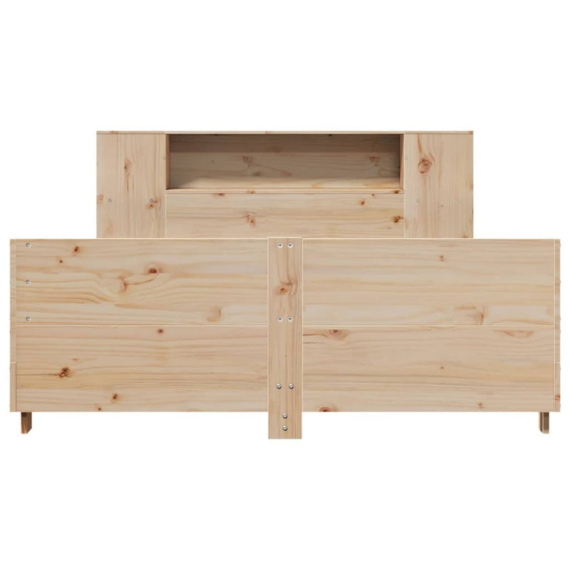 Bed Frame without Mattress 135x190 cm Double Solid Wood Pine