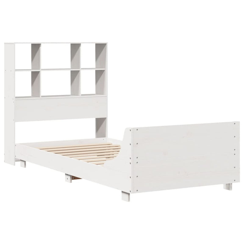 Bed Frame without Mattress White 100x200 cm Solid Wood Pine