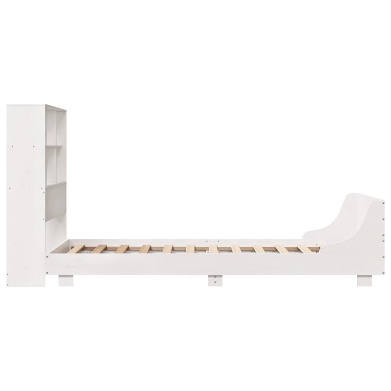 Bed Frame without Mattress White 100x200 cm Solid Wood Pine