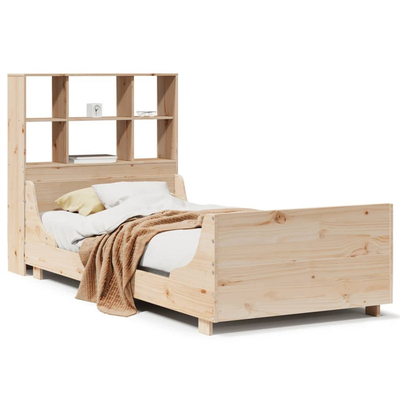 Bookcase Bed without Mattress 100x200 cm Solid Wood