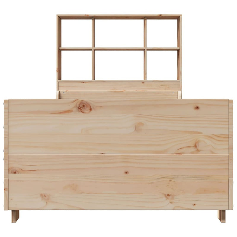 Bookcase Bed without Mattress 75x190 cm Small Single Solid Wood