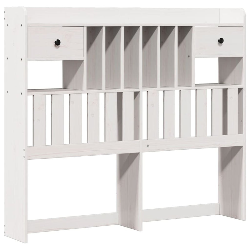 Bookcase Bed without Mattress White 120x200 cm Solid Wood Pine