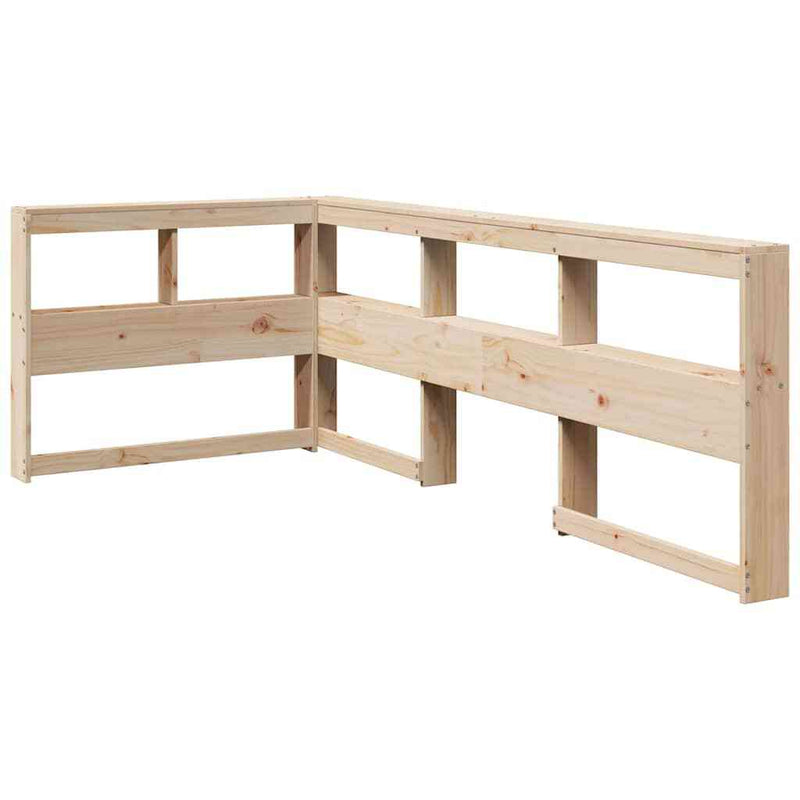 Bookcase Bed without Mattress 90x190cm Solid Wood Pine