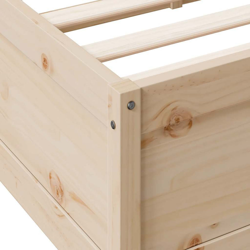 Bookcase Bed without Mattress 90x190cm Solid Wood Pine