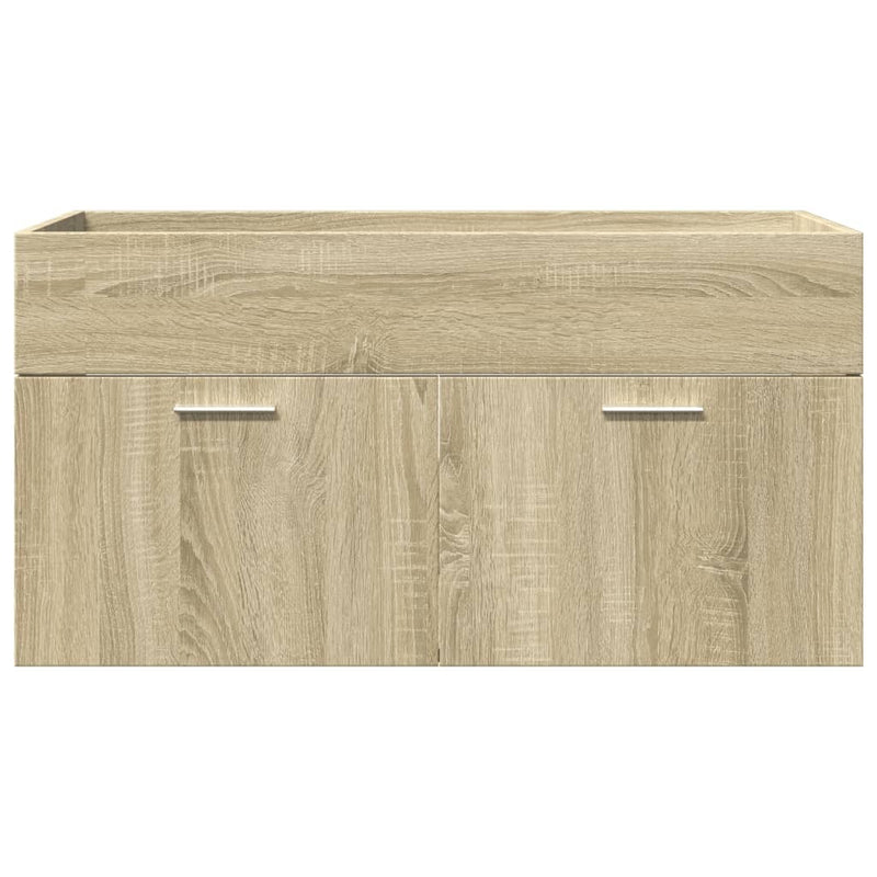 3 Piece Bathroom Furniture Set Sonoma Oak Engineered Wood