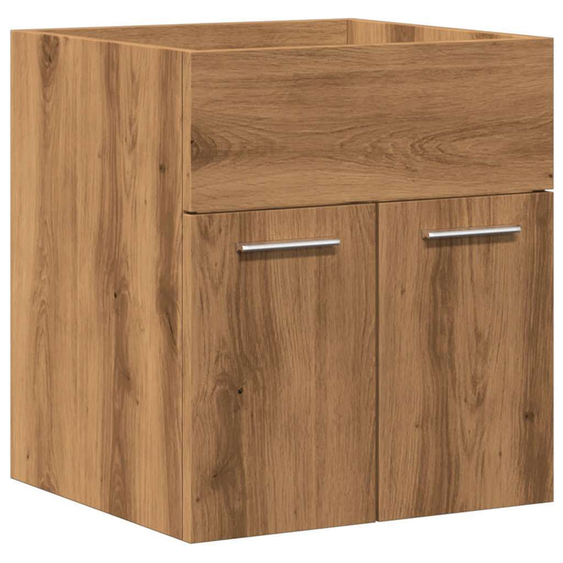 2 Piece Bathroom Furniture Set Artisan Oak Engineered Wood