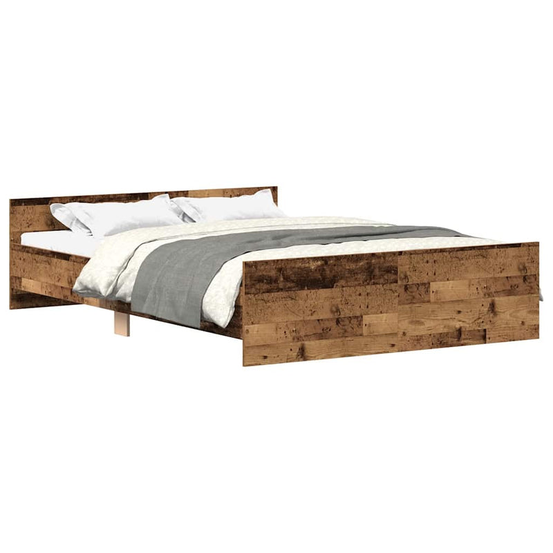 Bed Frame without Mattress Old Wood 150x200cm Engineered Wood