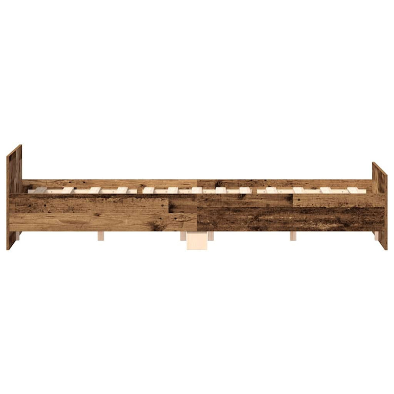 Bed Frame without Mattress Old Wood 150x200cm Engineered Wood