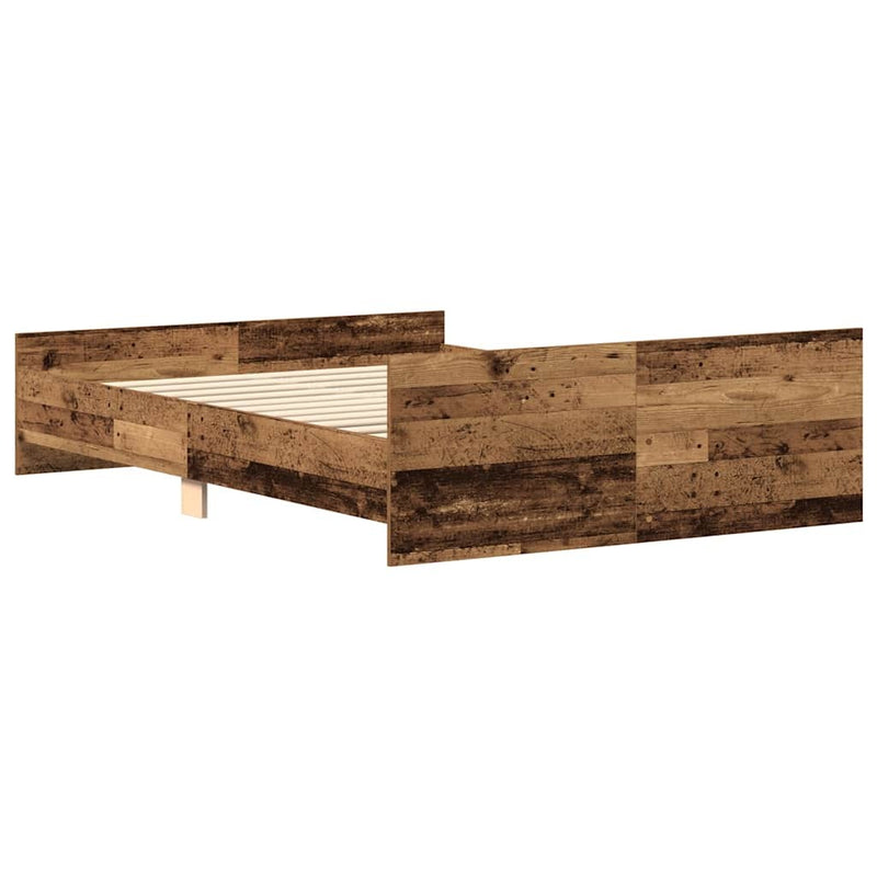 Bed Frame without Mattress Old Wood 150x200cm Engineered Wood