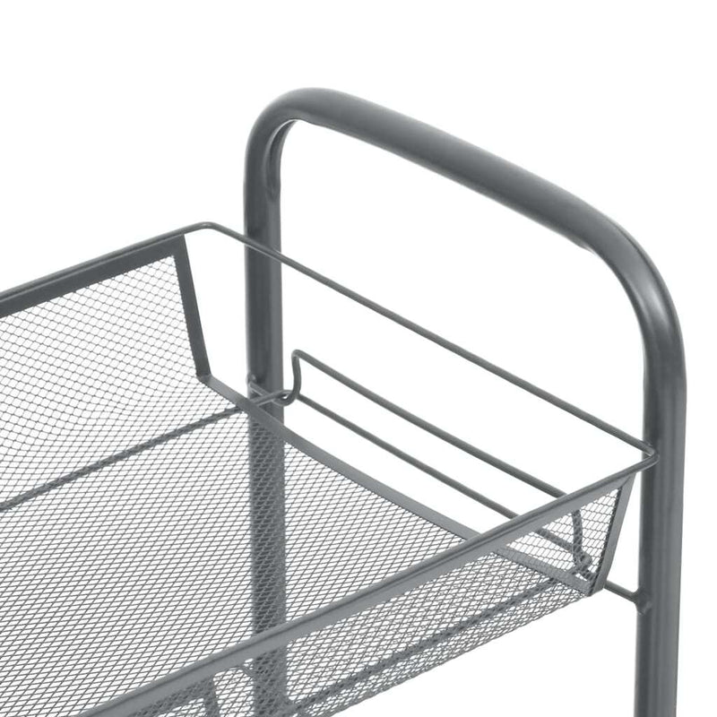 5-Tier Kitchen Trolley Grey 46x26x105 cm Iron