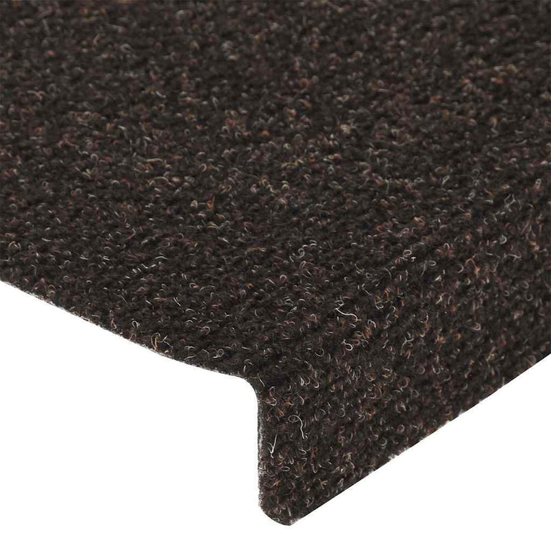 Stair Mats Self-adhesive 30 pcs Dark Brown 65x21x4 cm