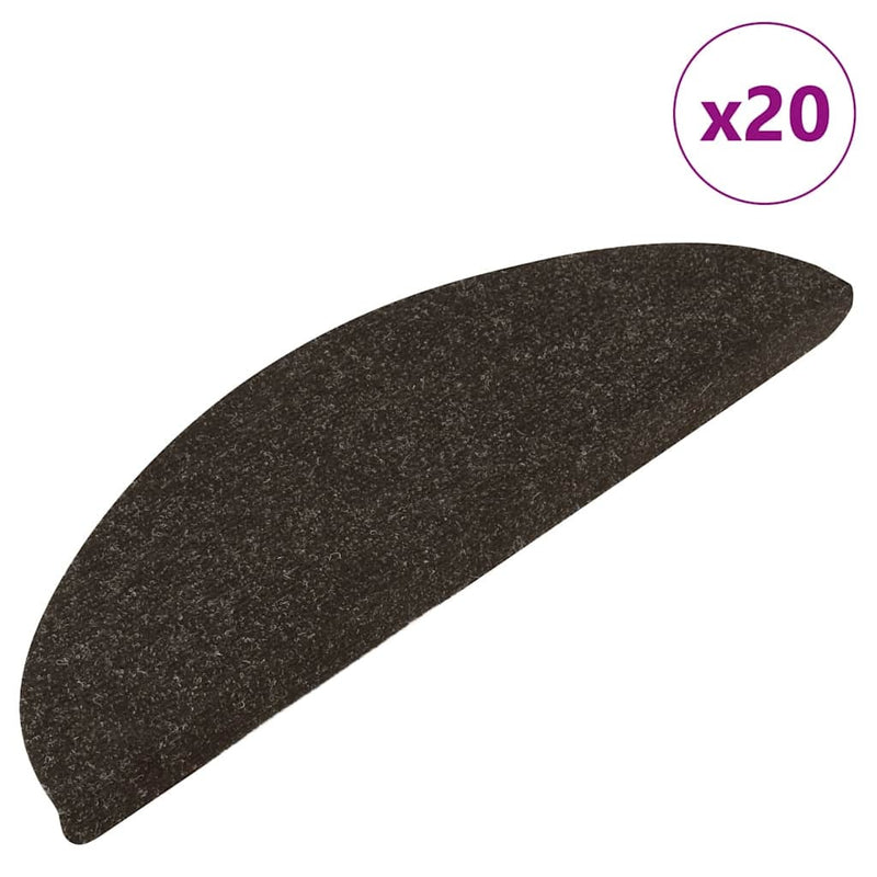 Stair Mats Self-adhesive 20 pcs Anthracite 65x22.5x3.5 cm