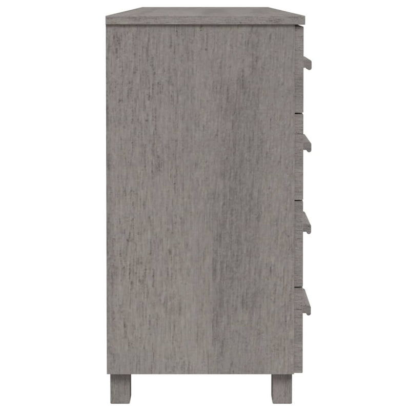 Sideboard HAMAR Light Grey 113x40x80 cm Solid Wood Pine