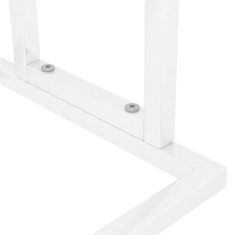 Freestanding Towel Rack White 48x24x78.5 cm Iron