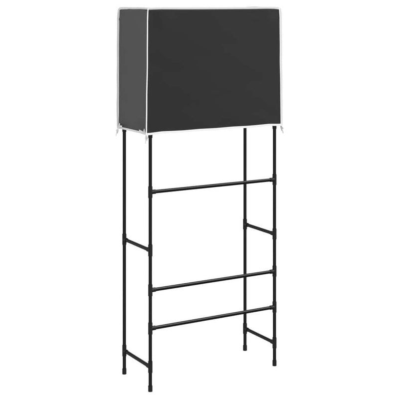 2-Tier Storage Rack over Laundry Machine Black 71x29.5x170.5 cm Iron