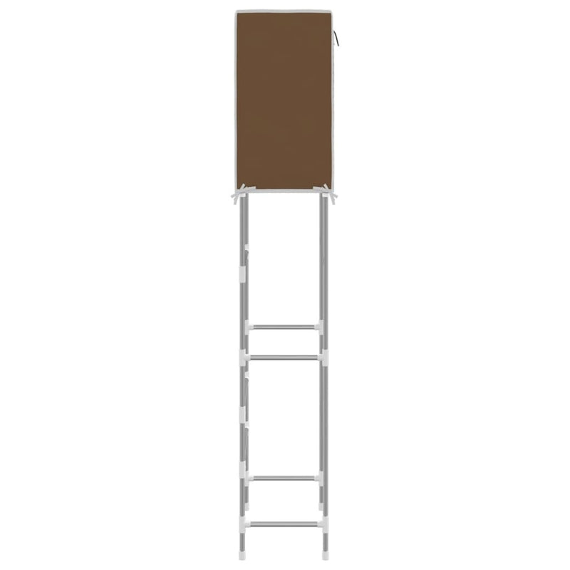 2-Tier Storage Rack over Toilet Brown 56x30x170 cm Iron