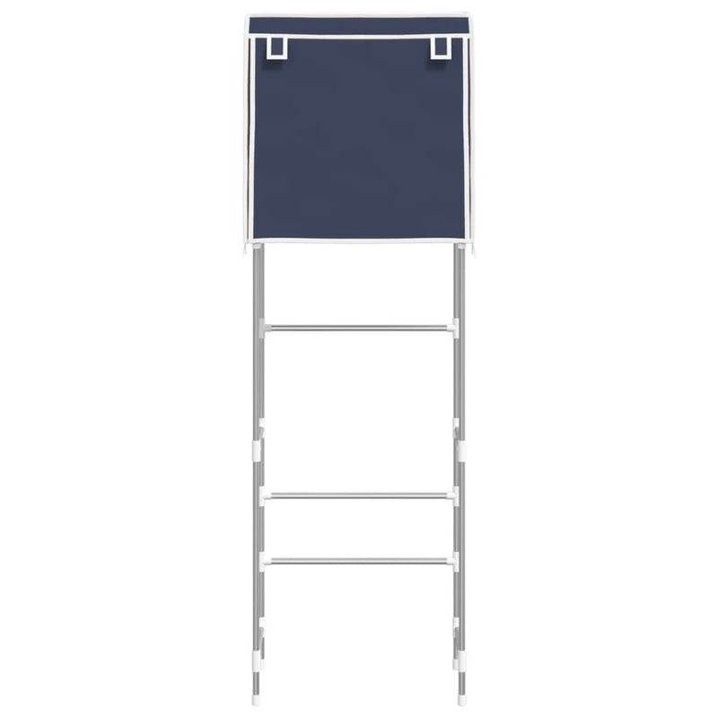 2-Tier Storage Rack over Toilet Blue 56x30x170 cm Iron