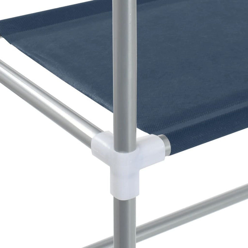 2-Tier Storage Rack over Toilet Blue 56x30x170 cm Iron