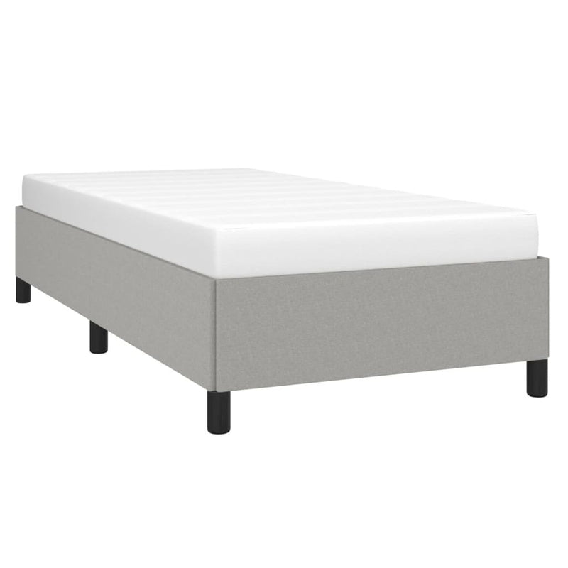 Bed Frame without Mattress Light Grey 90x190 cm Single Single Fabric