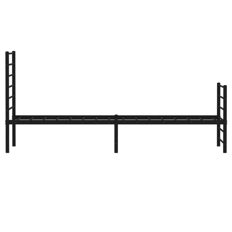 Metal Bed Frame without Mattress with Footboard Black 100x200cm