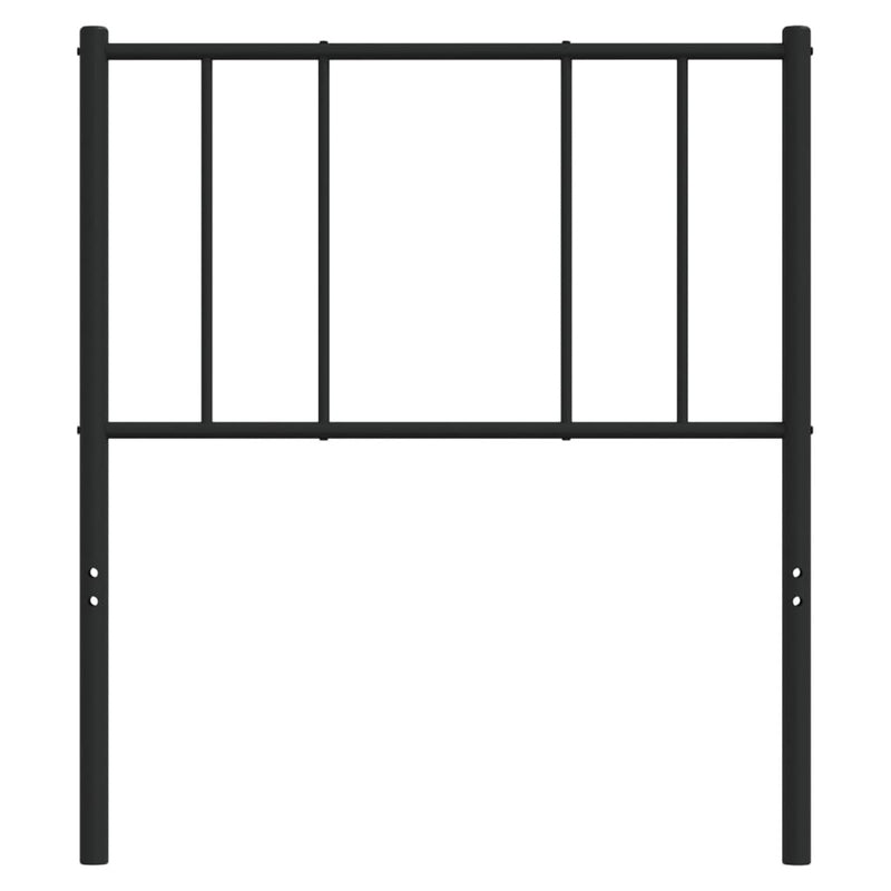 Metal Headboard Black 90 cm