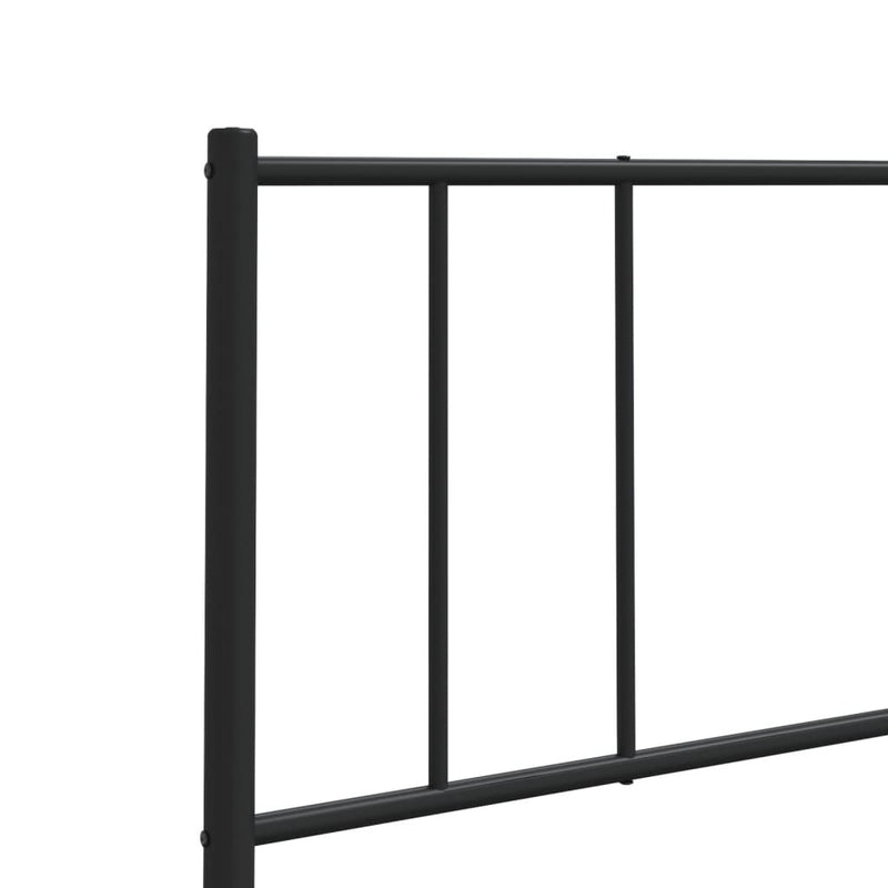 Metal Headboard Black 90 cm