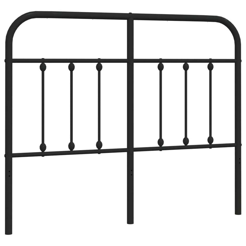 Metal Headboard Black 120 cm