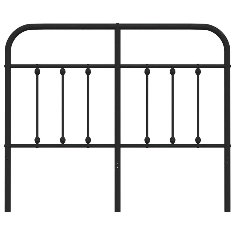 Metal Headboard Black 120 cm