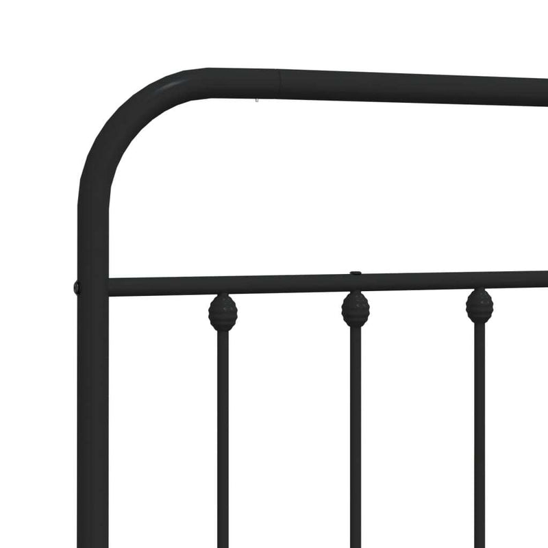 Metal Headboard Black 120 cm