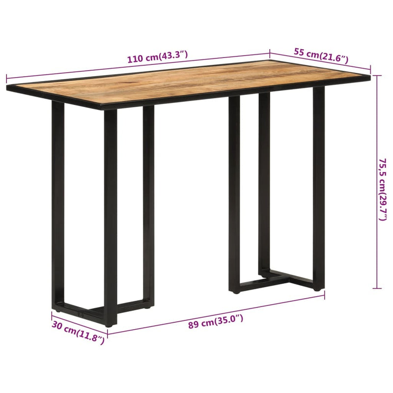 Dining Table 110x55x75.5 cm Solid Wood Mango