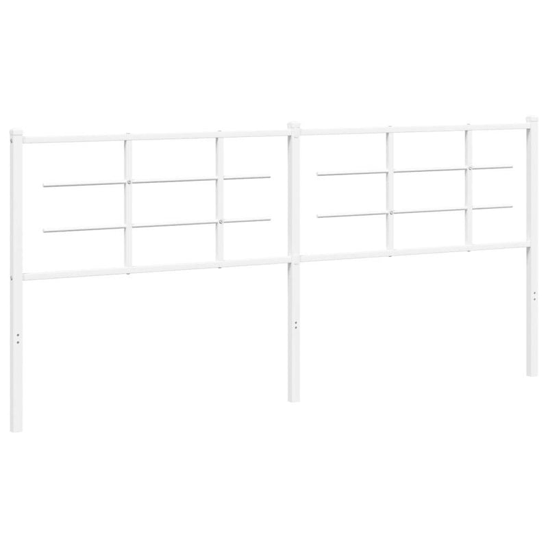 Metal Headboard White 200 cm