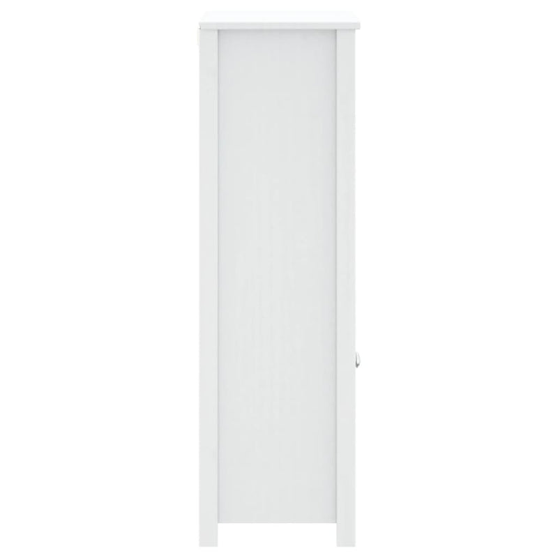 Bathroom Cabinet BERG White 69.5x34x110 cm Solid Wood Pine