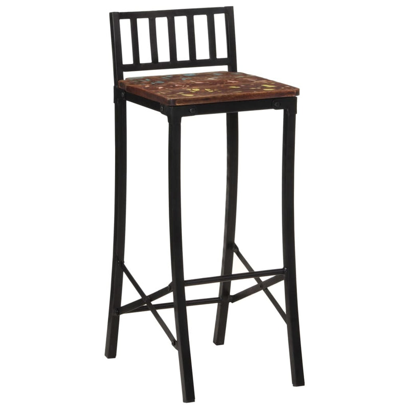 Bar Chairs 2 pcs Solid Wood Reclaimed