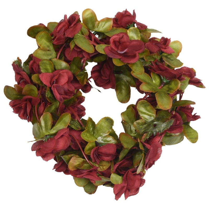 Christmas Flower Garlands 6 pcs Wine Red 250 cm