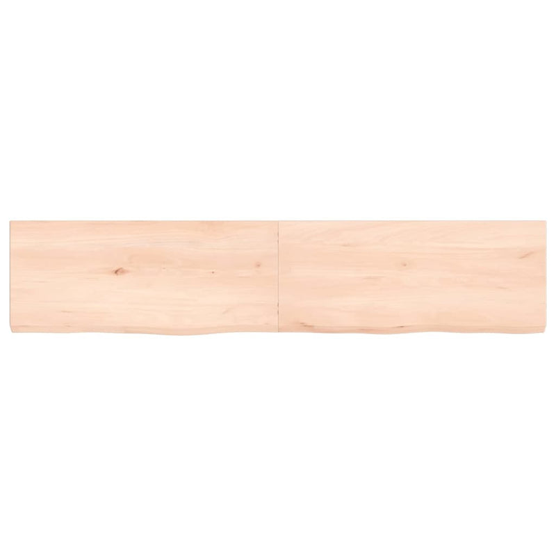 Wall Shelf 140x30x(2-4) cm Untreated Solid Wood Oak