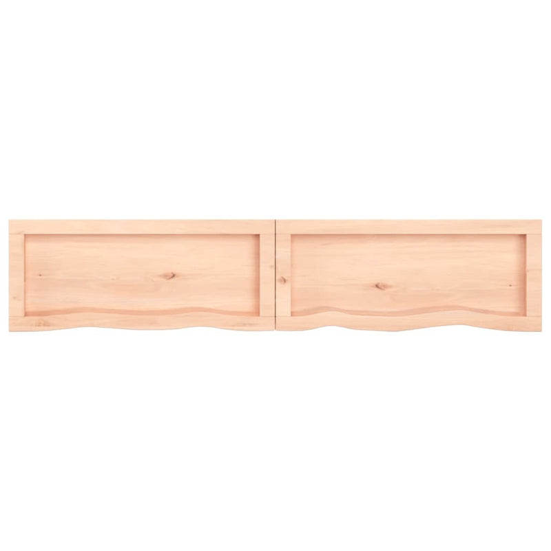 Wall Shelf 140x30x(2-6) cm Untreated Solid Wood Oak