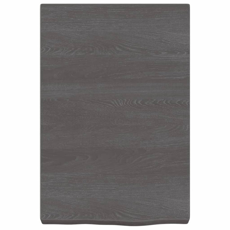 Wall Shelf Dark Brown 40x60x(2-6) cm Treated Solid Wood Oak