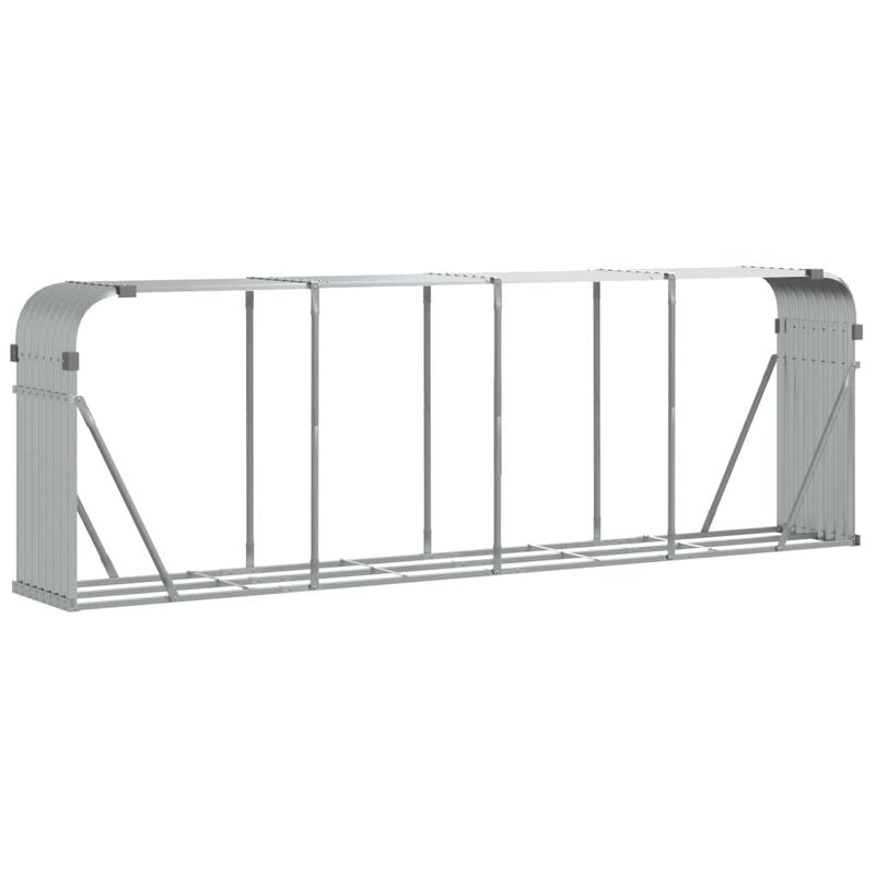 Log Holder Silver 300x45x100 cm Galvanised Steel