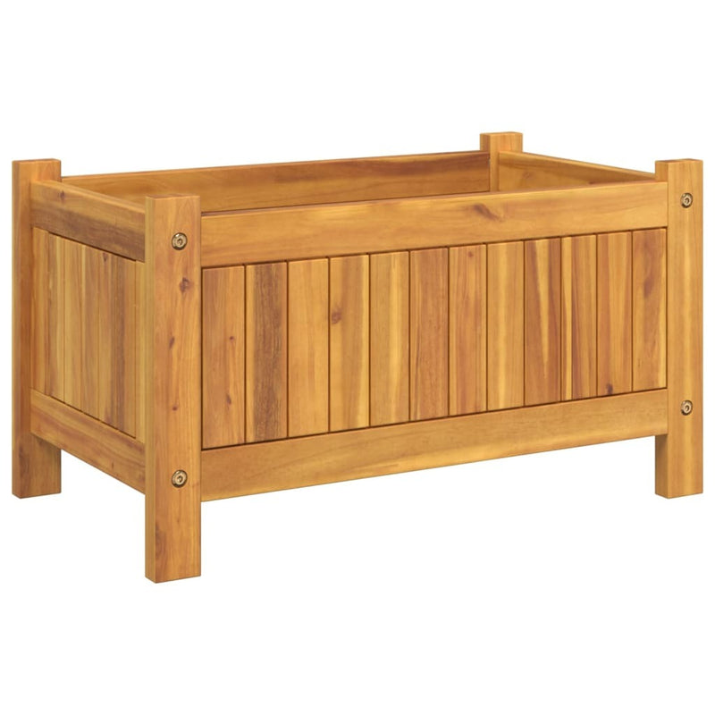 Garden Planter with Liner 54x31x30 cm Solid Wood Acacia