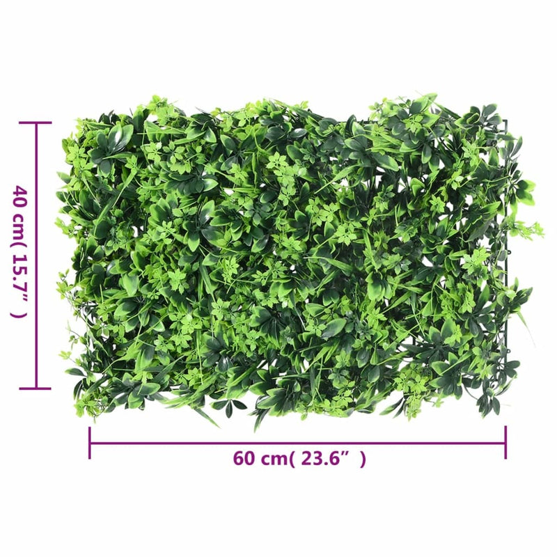 ? Artificial Leaf Fence?24 pcs Green 40x60 cm