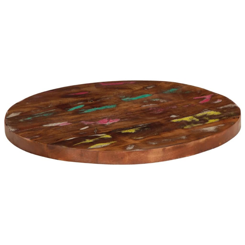 Table Top  40x1.5 cm Round Solid Wood Reclaimed