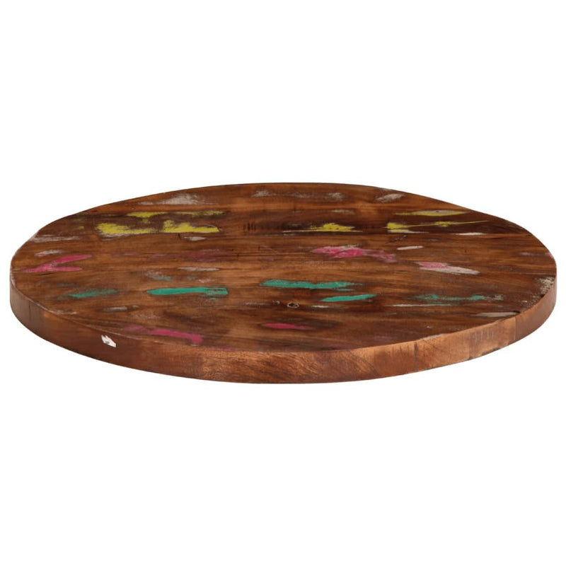 Table Top  50x1.5 cm Round Solid Wood Reclaimed