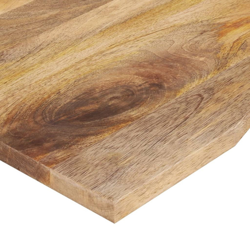 Desk Top with Curve 160x50x2.5 cm Solid Wood Rough Mango