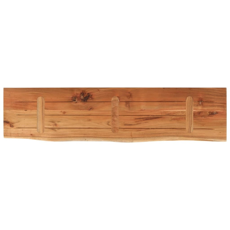 Wall Shelf 120x30x2.5 cm Rectangular Solid Wood Acacia Live Edge