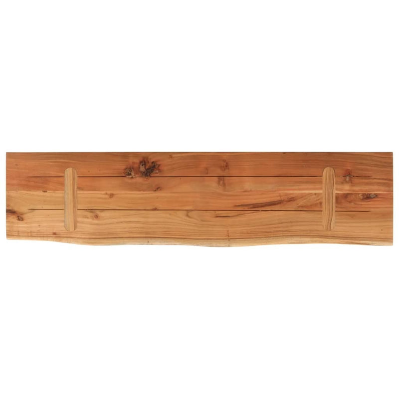 Wall Shelf 80x20x3.8 cm Rectangular Solid Wood Acacia Live Edge